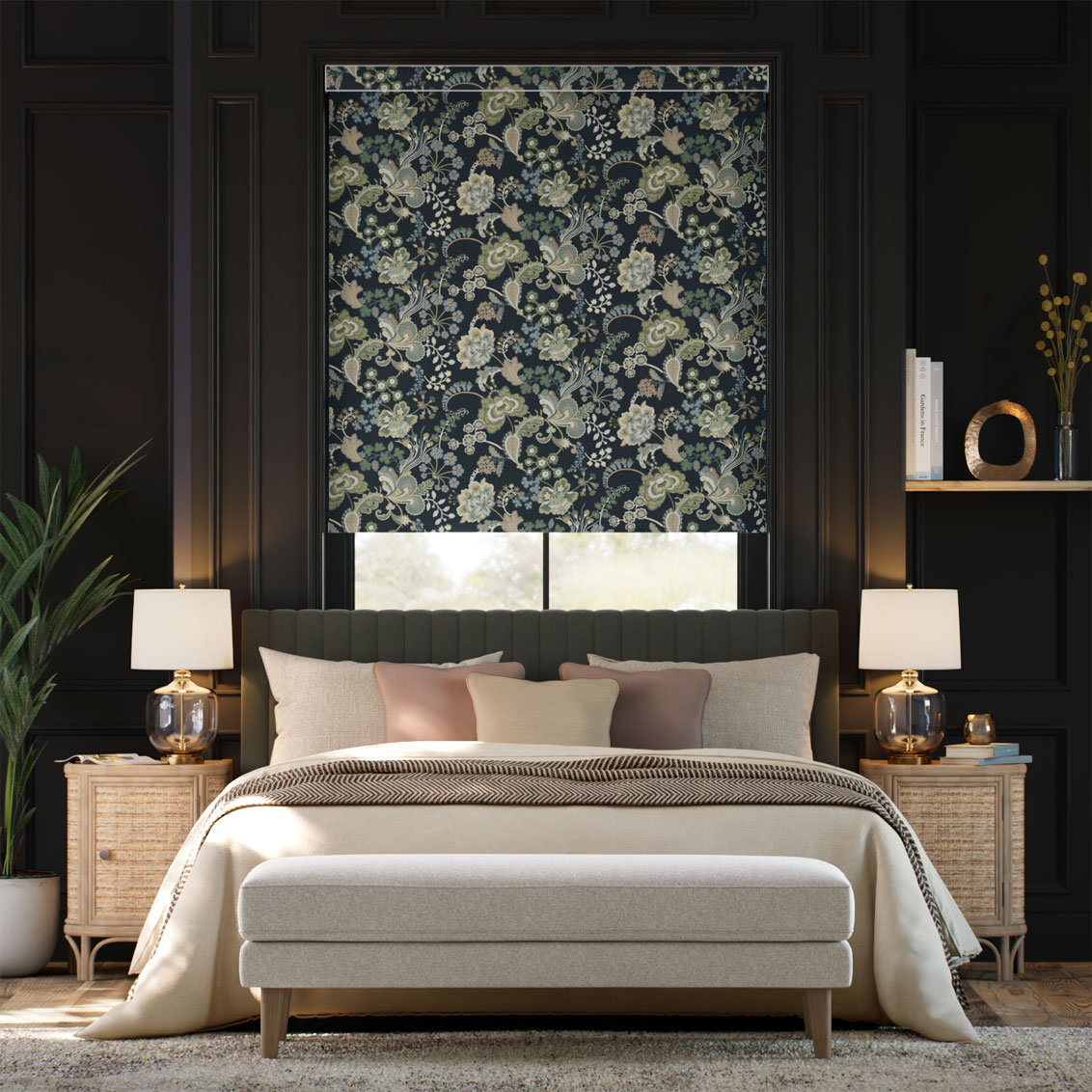 Symphony Ocean Blue Roller Blind