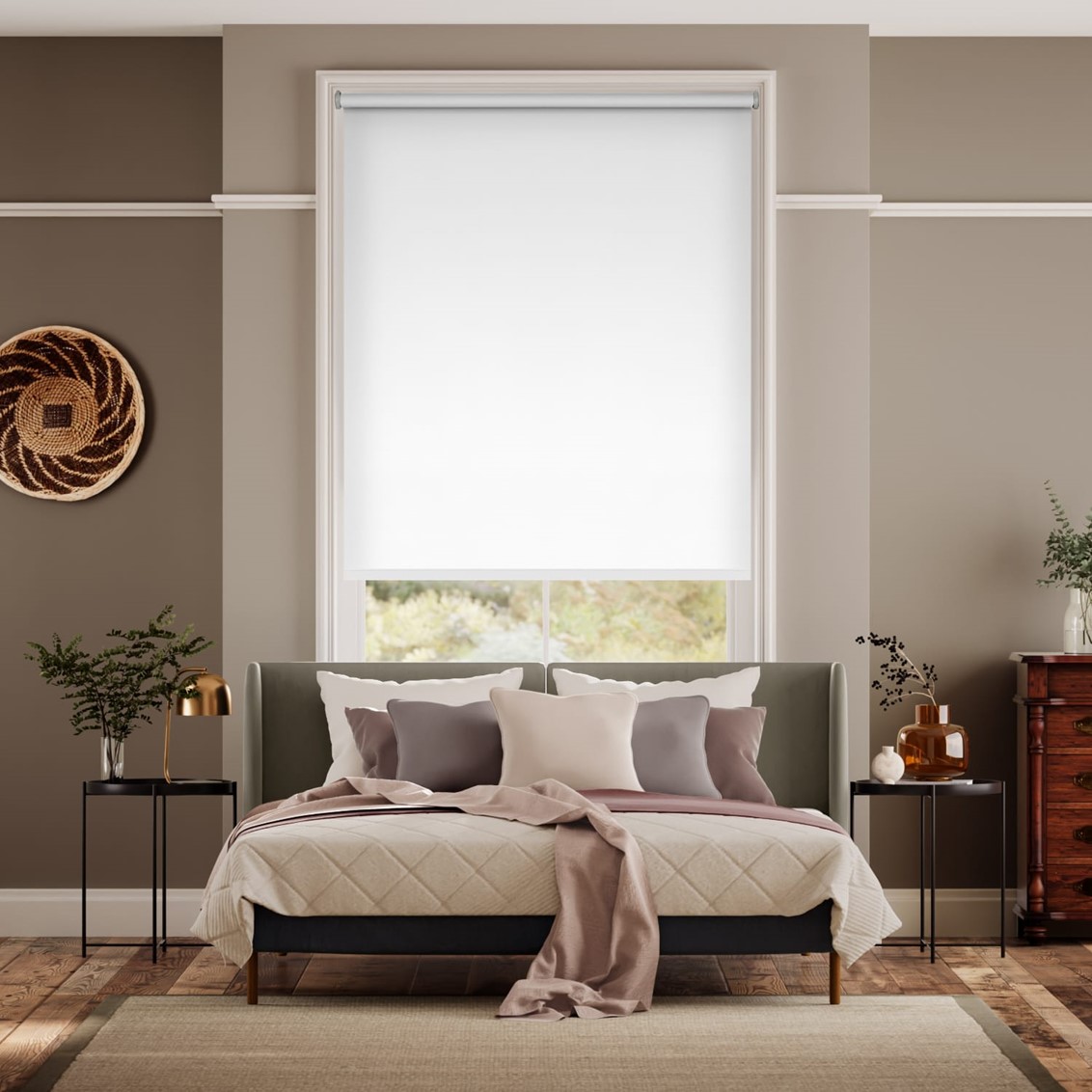 Toledo Blackout Crisp White Roller Blind