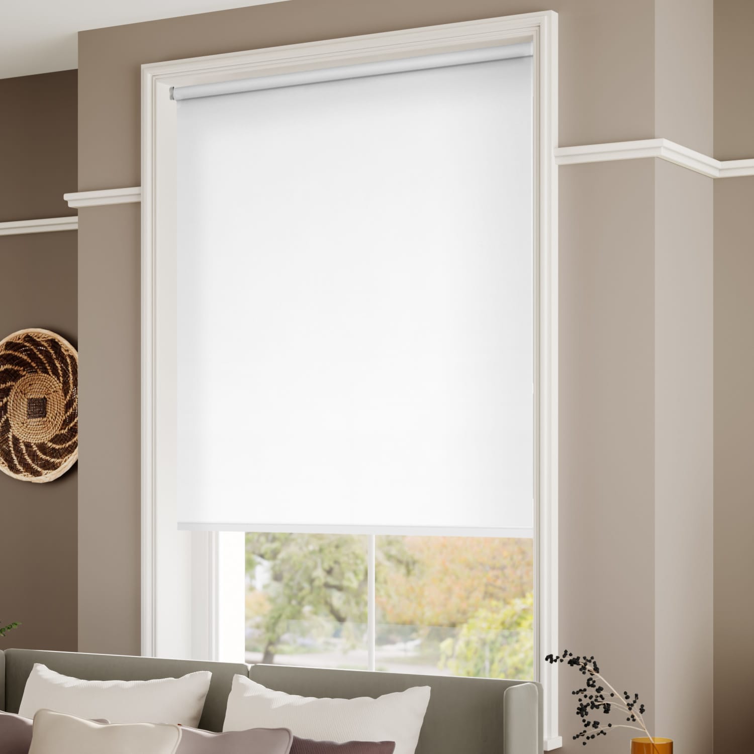 Toledo Blackout Crisp White Roller Blind