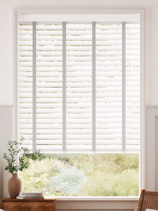 Tampa Cool White & Silver Wooden Blind thumbnail image
