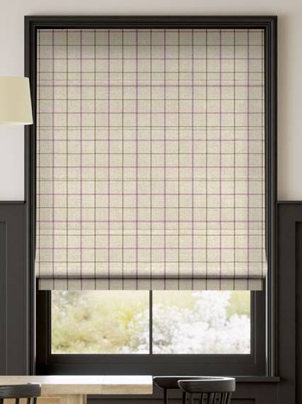 Tattersall Check Mulberry Roman Blind thumbnail image