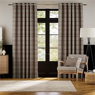 Tattersall Check Berry Curtains thumbnail image