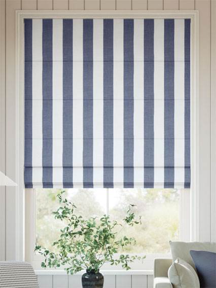 Tessa Stripe Navy Roman Blind thumbnail image