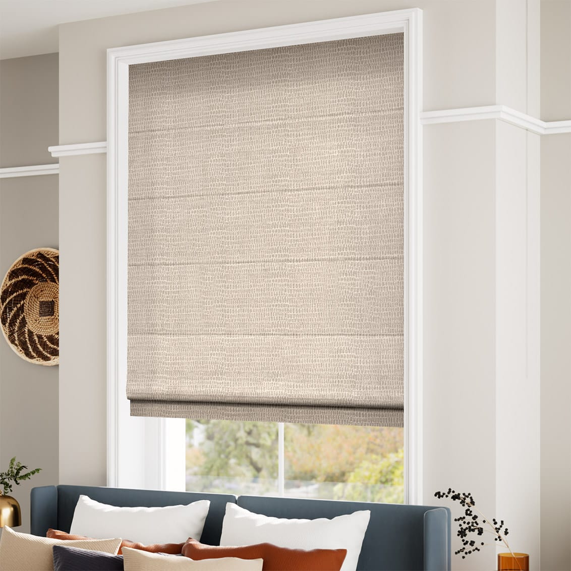 Theone Light Gold Roman Blind