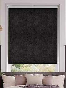 Electric Thermal Luxe Dimout Charcoal Roller Blind thumbnail image