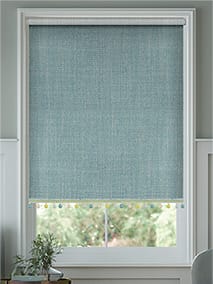 Thermal Luxe Dimout Teal & Spring Roller Blind thumbnail image