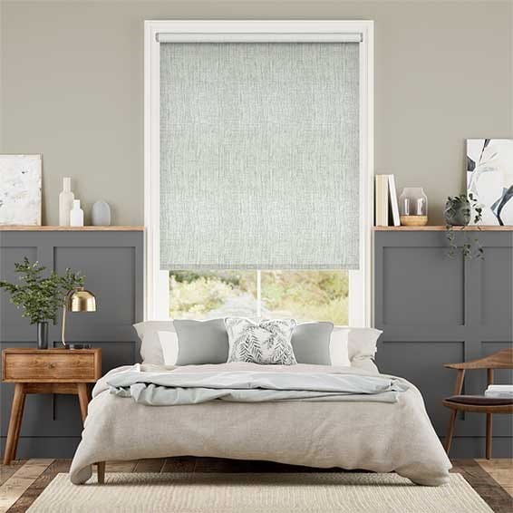 Electric Thermal Luxe Dimout Limestone Roller Blind