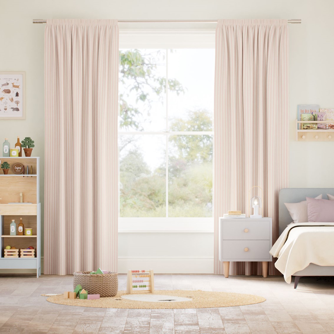 Tiger Stripe Blush  Curtains