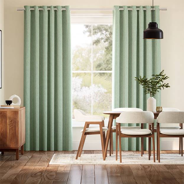 Tiger Stripe Cool Green Curtains thumbnail image