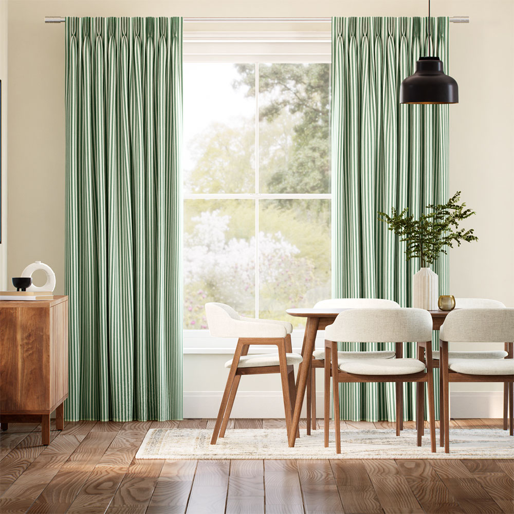 Tiger Stripe Cool Green Curtains thumbnail image