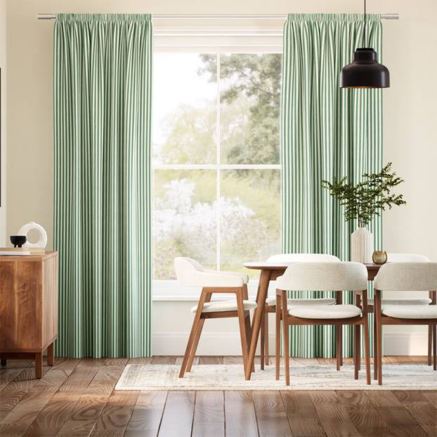 Tiger Stripe Cool Green Curtains thumbnail image