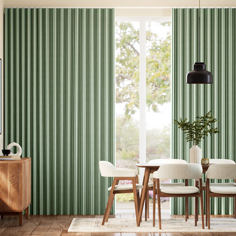 Tiger Stripe Cool Green Curtains thumbnail image