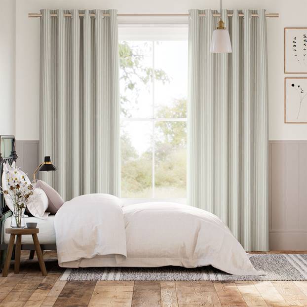 Tiger Stripe Dove Grey Curtains thumbnail image