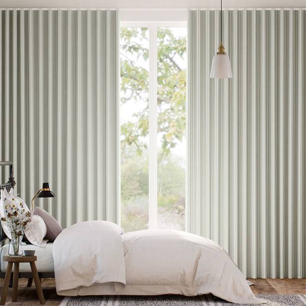 Tiger Stripe Dove Grey Curtains thumbnail image