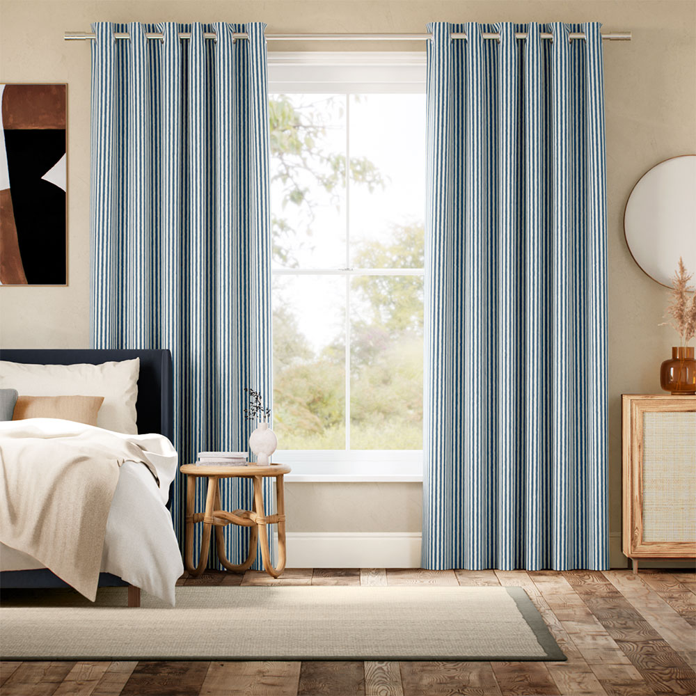 Tiger Stripe Navy Curtains thumbnail image