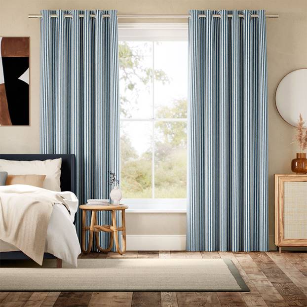 Tiger Stripe Navy Curtains thumbnail image