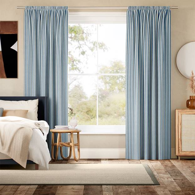 Tiger Stripe Navy Curtains thumbnail image