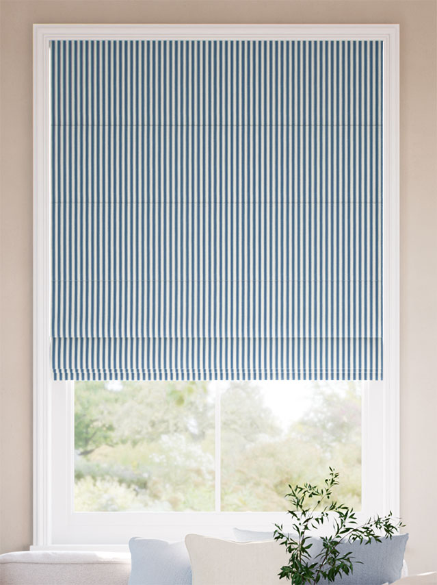 Tiger Stripe Navy Roman Blind thumbnail image