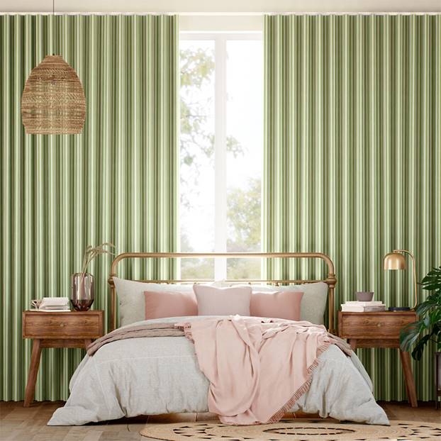 Tiger Stripe Yellow Green Curtains thumbnail image