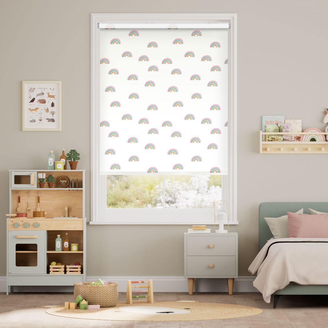 Tiny Rainbows Blackout Candy Roller Blind