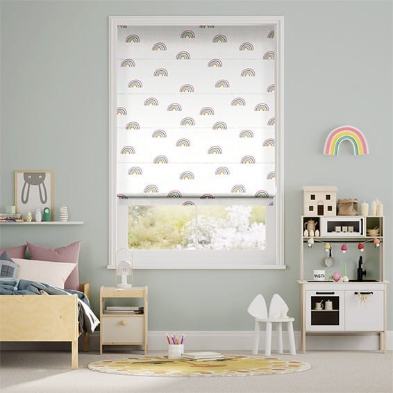 Tiny Rainbows Candy Roman Blind