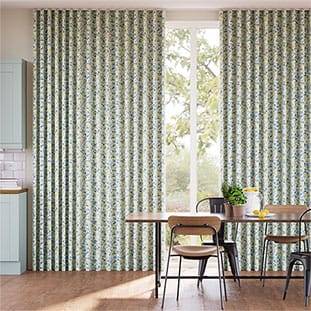 Tiny Wallflower Blue Curtains thumbnail image