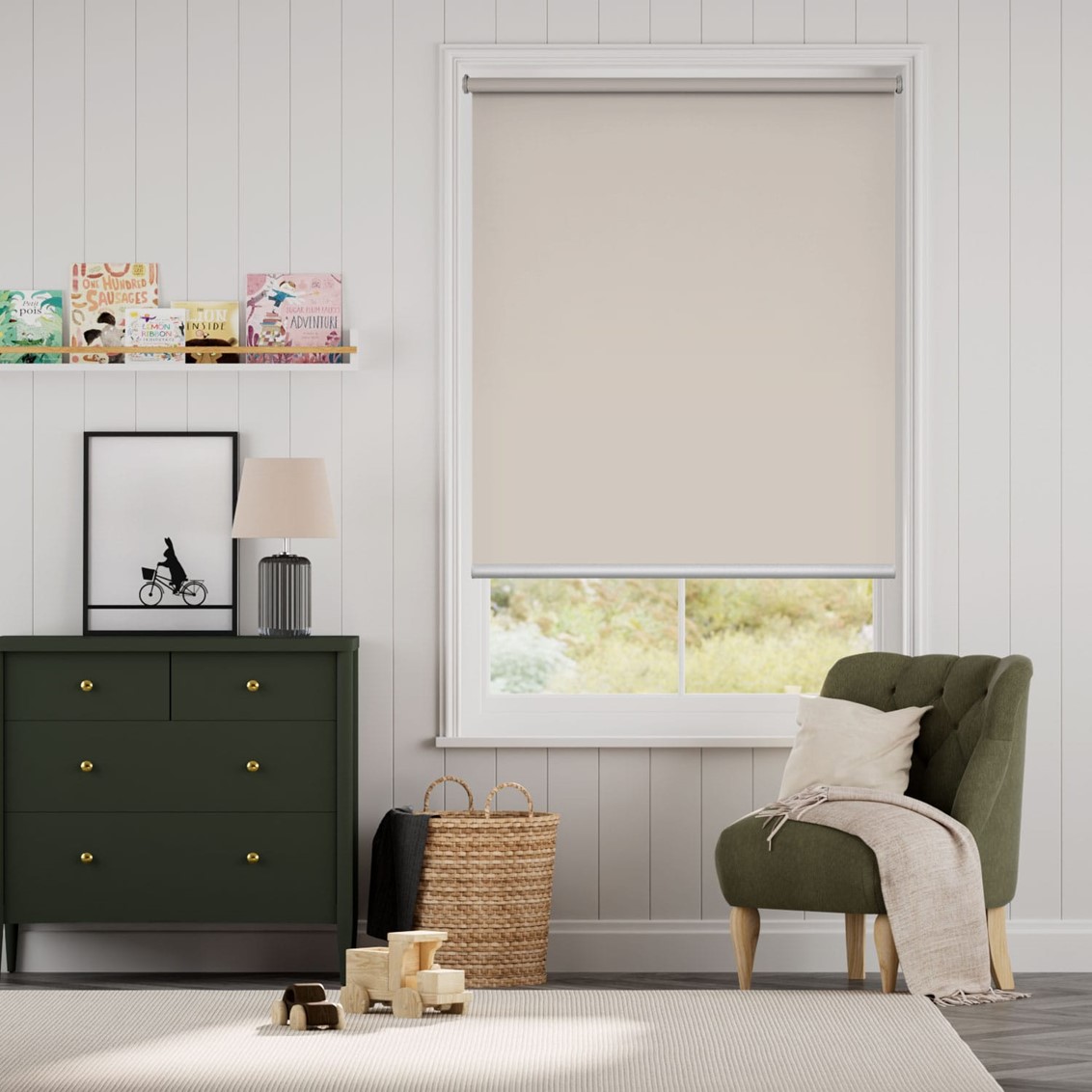 Electric Titan Blackout Canvas Roller Blind