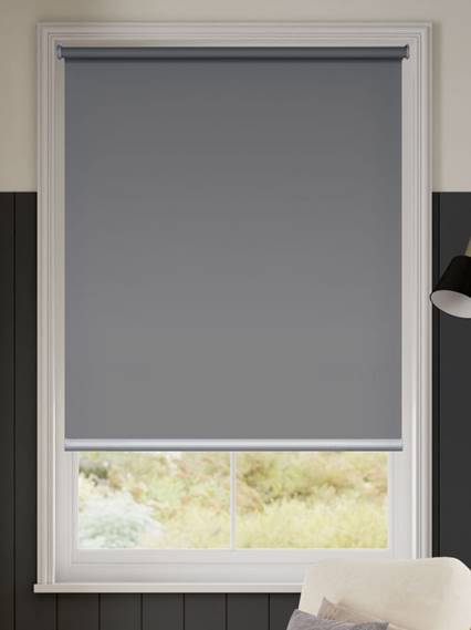 Electric Titan Blackout Harbour Grey Roller Blind thumbnail image