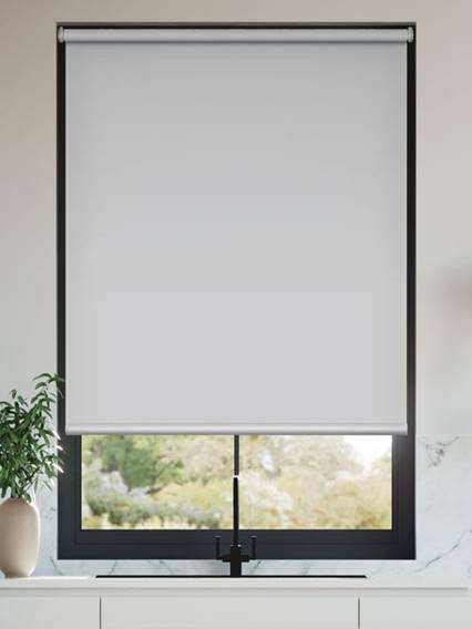 Electric Titan Blackout Simply Grey Roller Blind thumbnail image