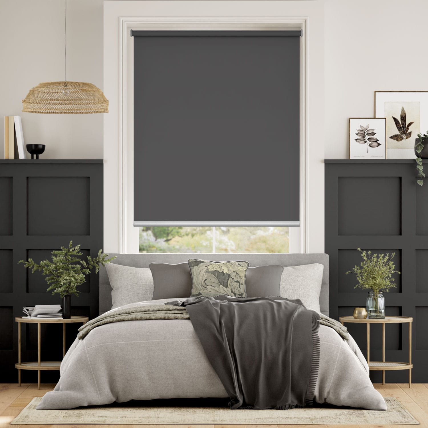 Electric Titan Blackout Wrought Iron Roller Blind