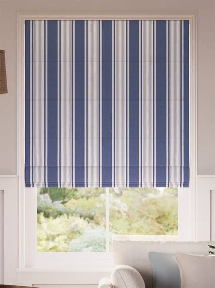 Tiverton Stripe Midnight Roman Blind thumbnail image