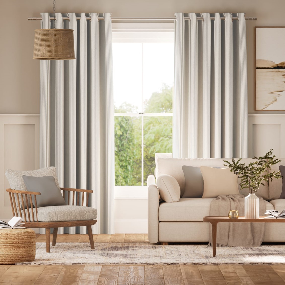 Tiverton Stripe Steel Curtains