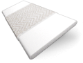 Chiffon White & Chevron Cream Wooden Blind - 50mm Slat sample image