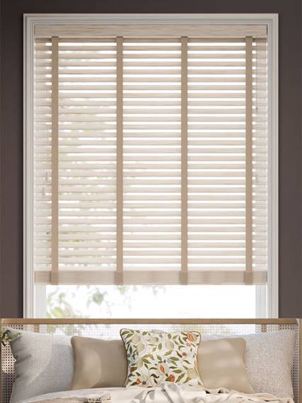 Nordic Oak & Chevron Tan Wooden Blind thumbnail image