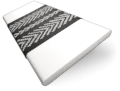 Pristine White & Tapestry Mono Faux Wood Blind - 50mm Slat sample image