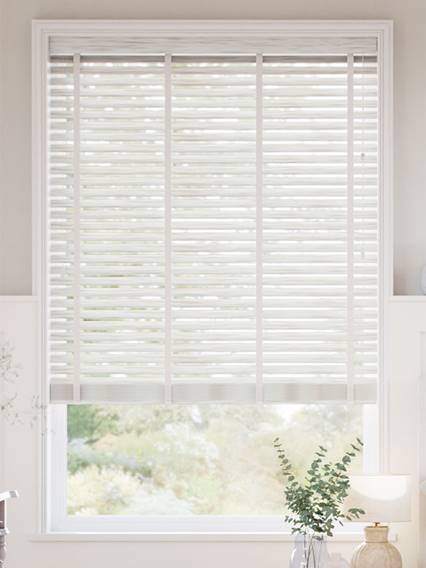 Birch Bark & Chevron Cream Wooden Blind thumbnail image