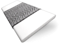 Pristine White & Chevron Charcoal Wooden Blind swatch image