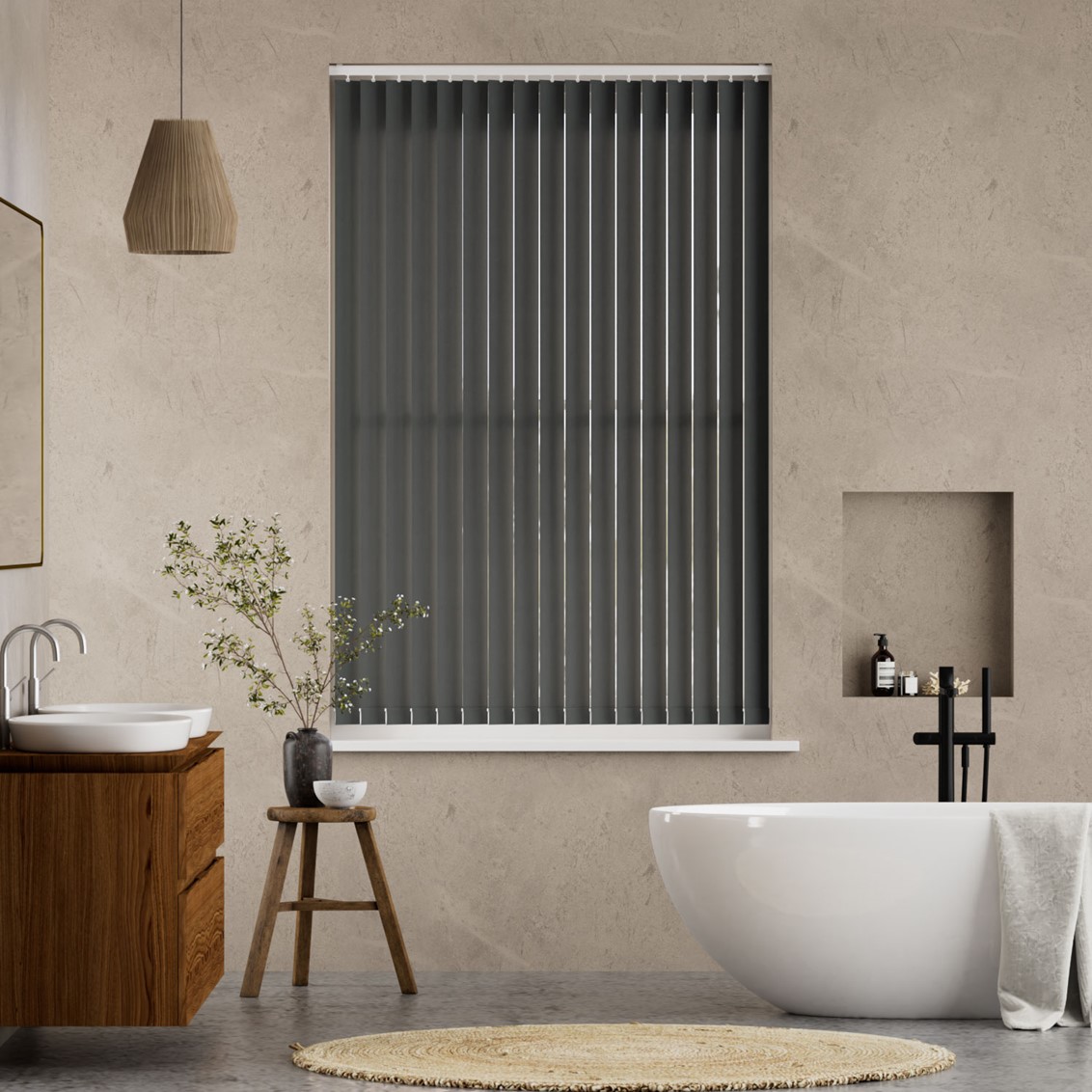 Toledo Gunmetal Grey Vertical Blind