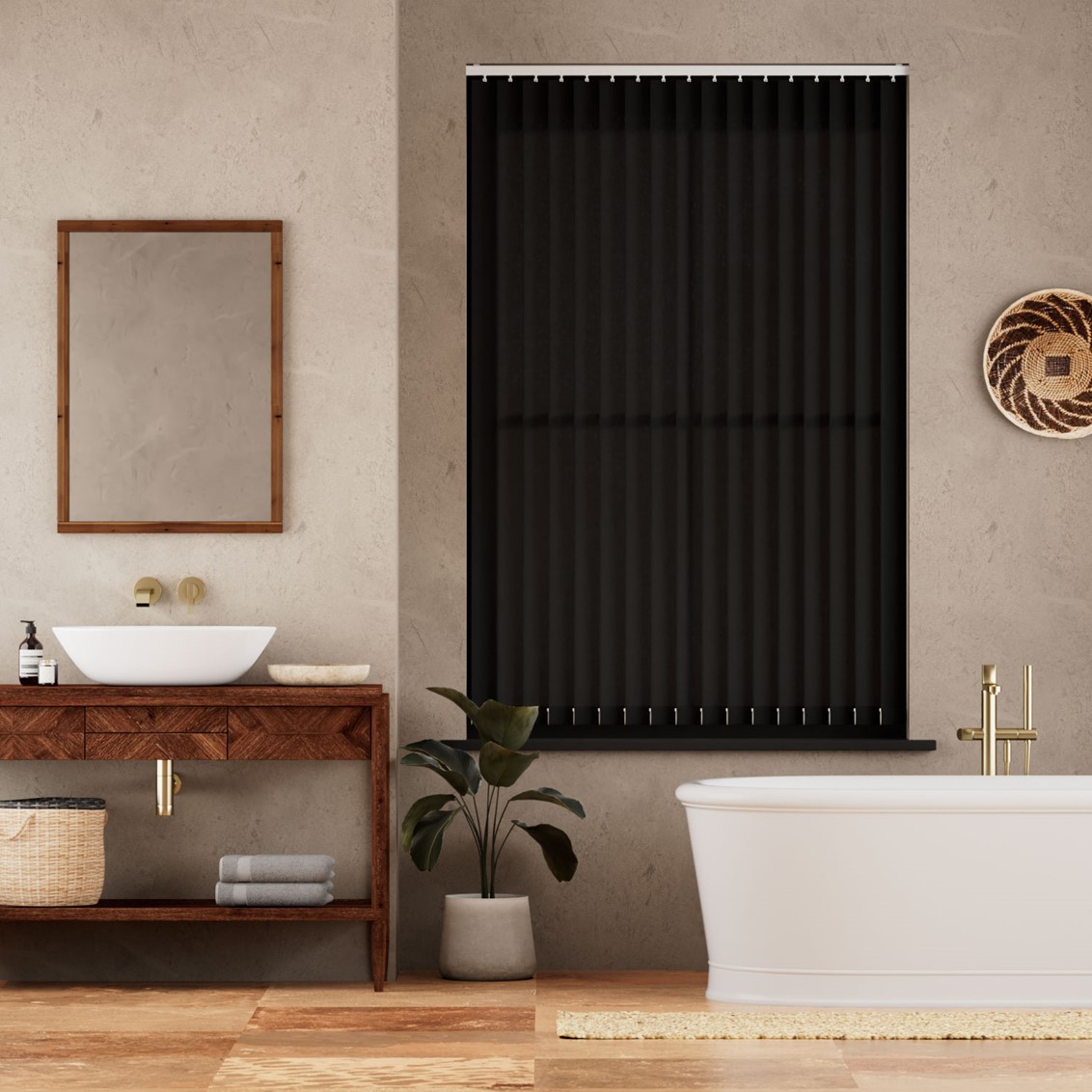 Toledo Jet Black Vertical Blind