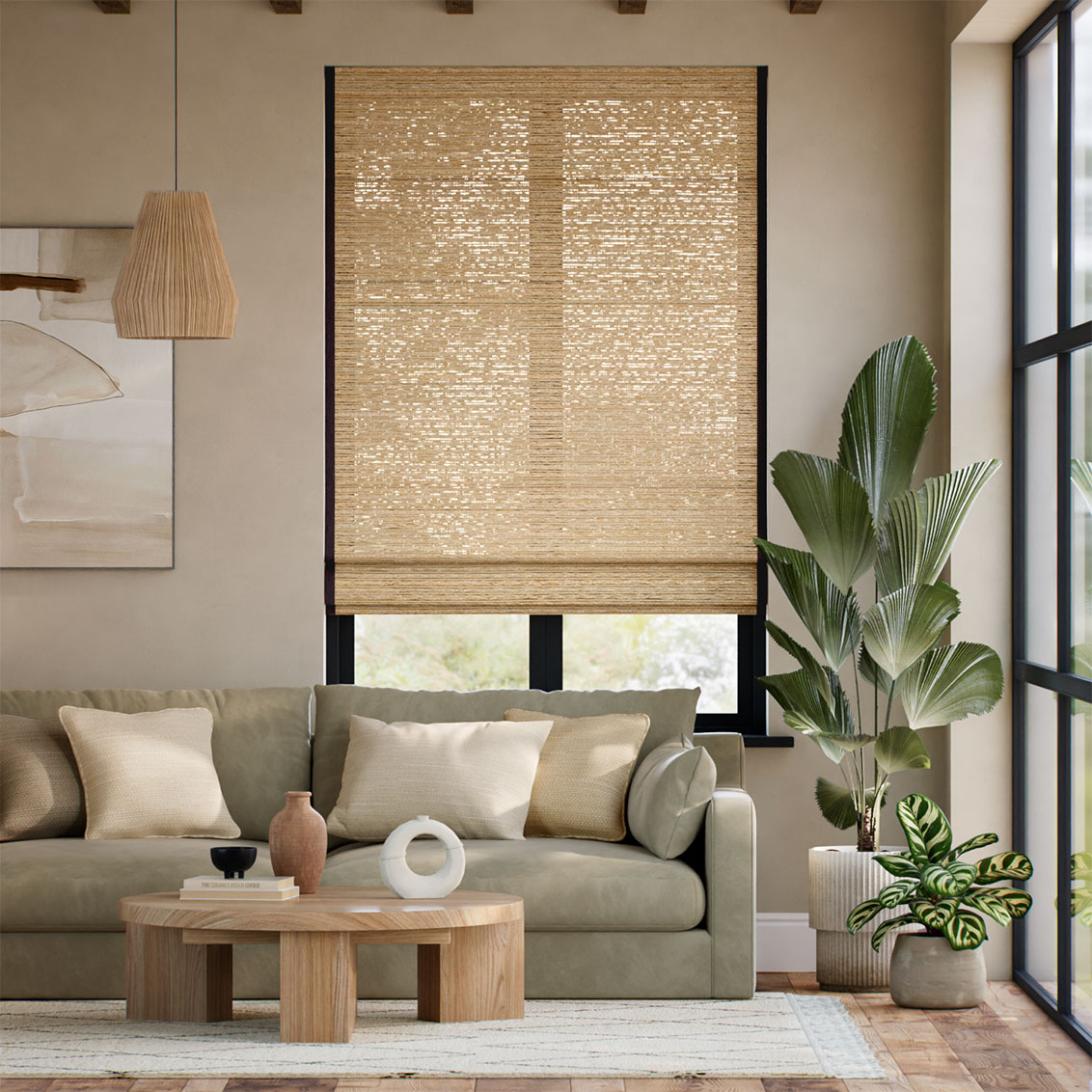 Toluca Cedar & Coal Roman Blind