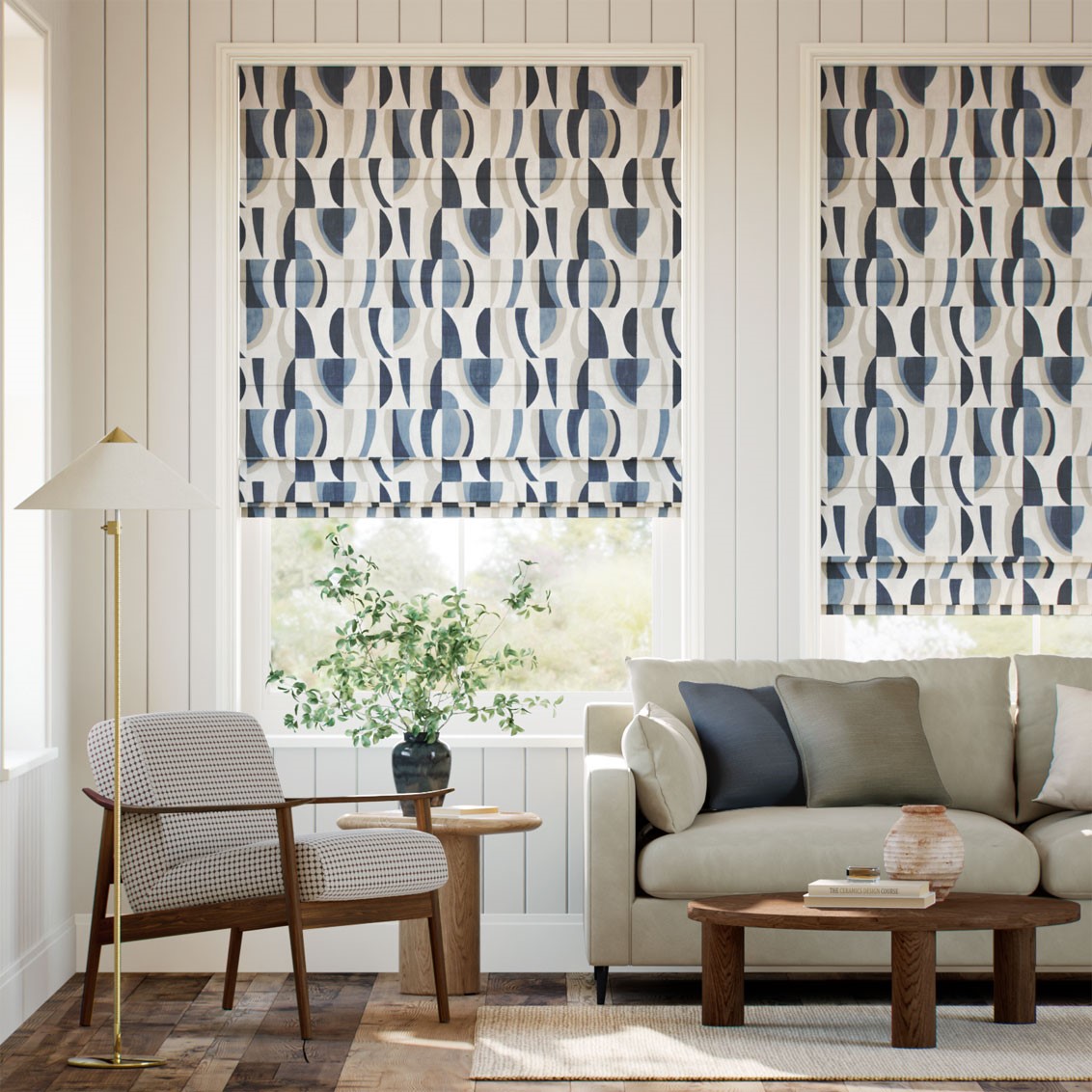 Torillo Denim & Sand Roman Blind