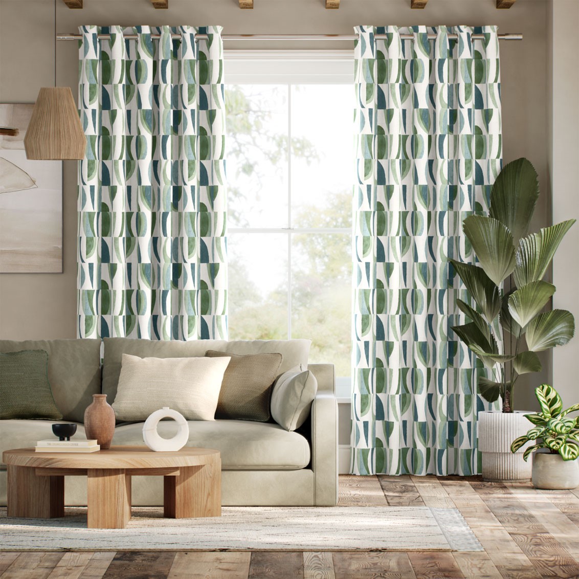 Torillo Forest & Aqua Curtains