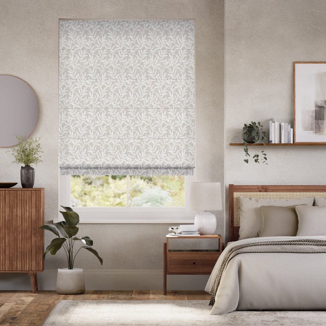 Toronto Jacquard Silver  Roman Blind