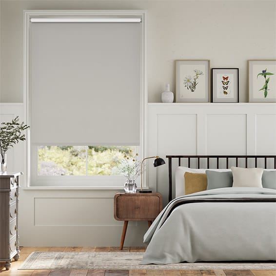 Electric Toulouse Blackout Mist Grey Roller Blind