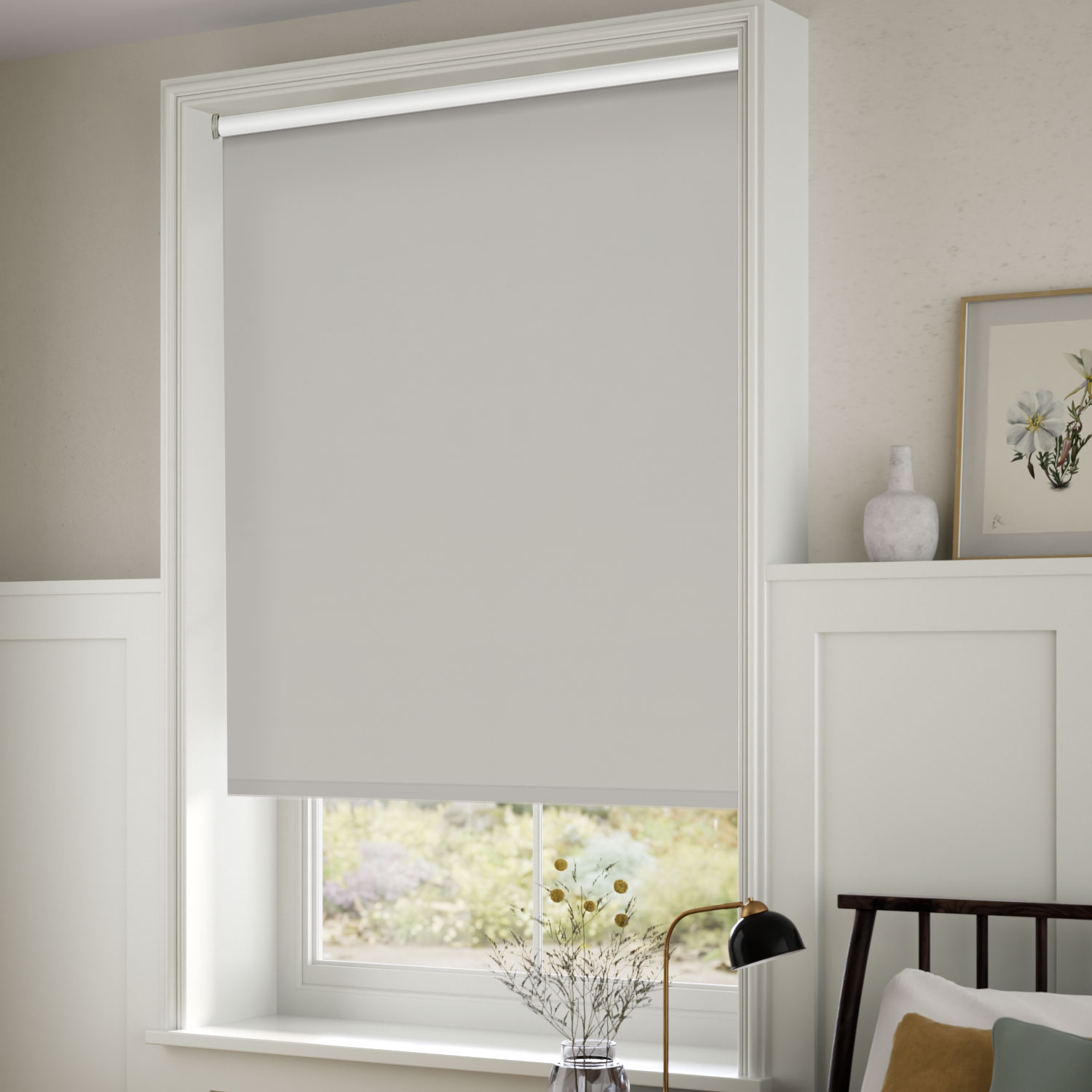 Toulouse Blackout Mist Grey Roller Blind