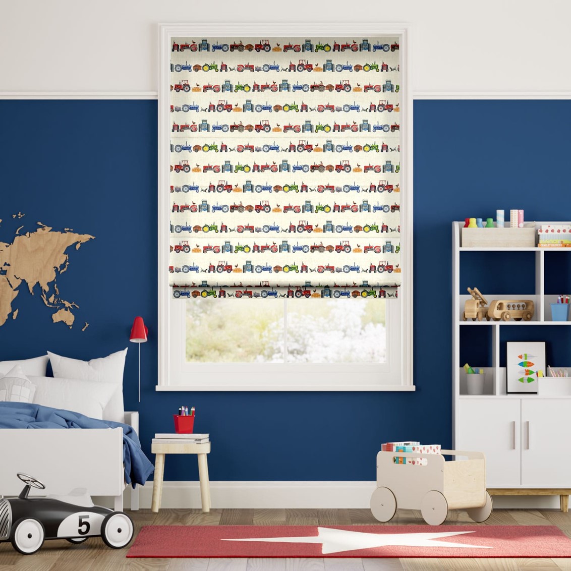 Tractors Multi Roman Blind