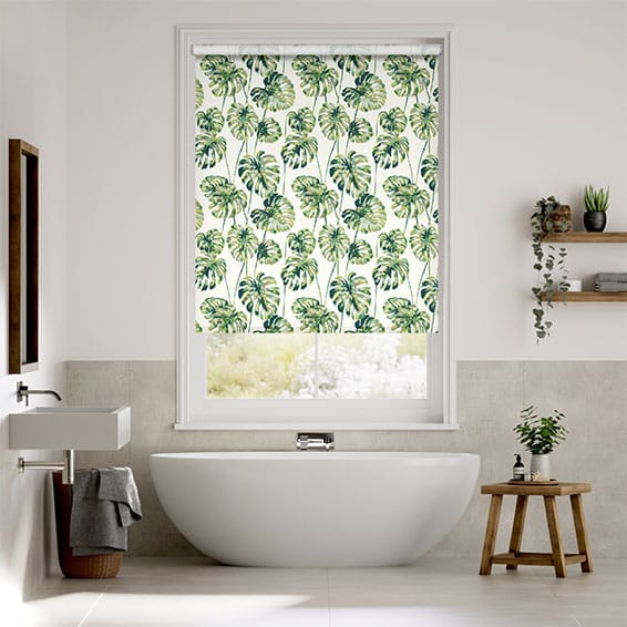 Tropical Leaves Palm Roller Blind
