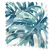 Tropical Leaves Teal Curtains sample image