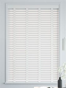 True White & Linen Wooden Blind thumbnail image