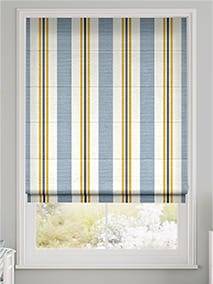 Truro Stripe Coastal Blue Roman Blind thumbnail image